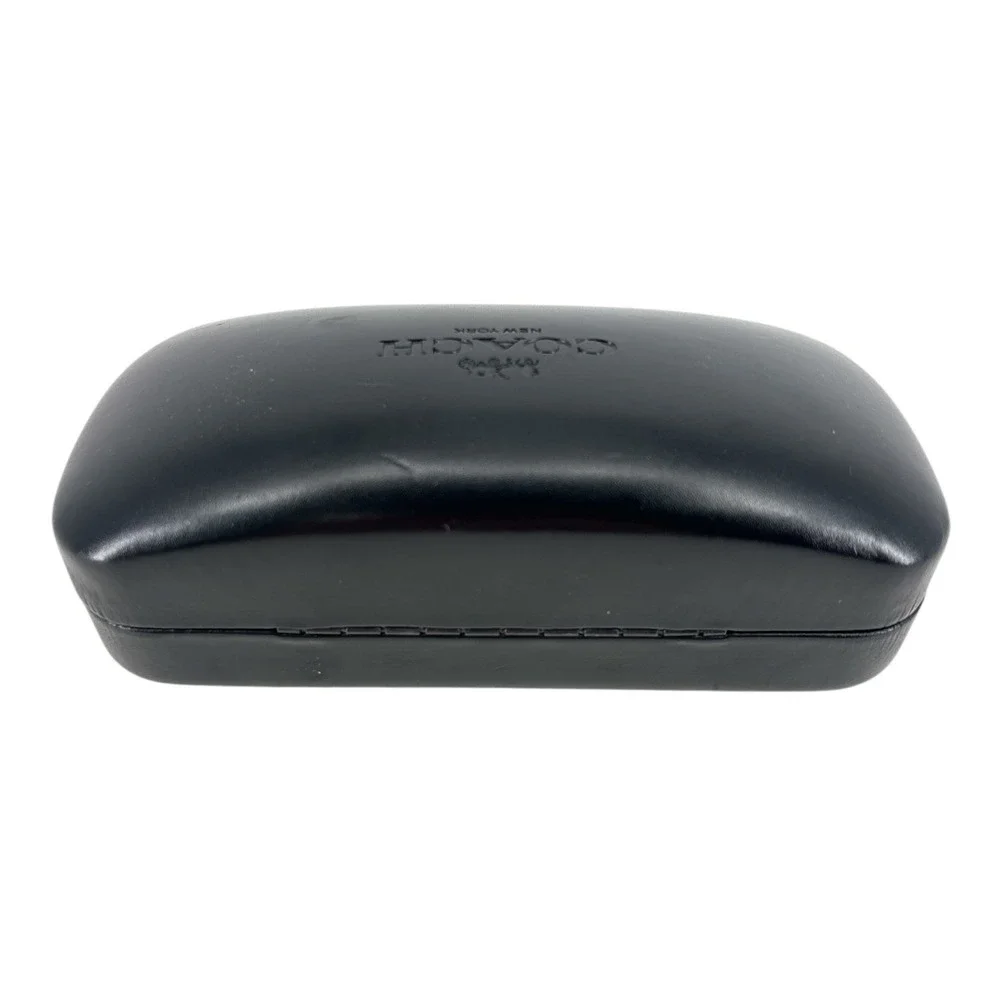 Coach Black Eyeglass Sunglass Case Hard Shell Clamshell Eyewear Logo New York